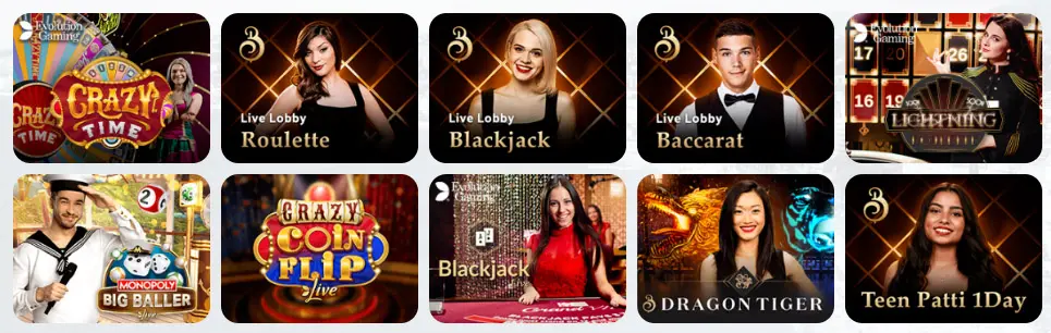 Jeux de casino en direct CaZeus Avis