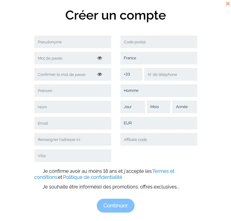 Processus d'inscription CAZEUS AVIS